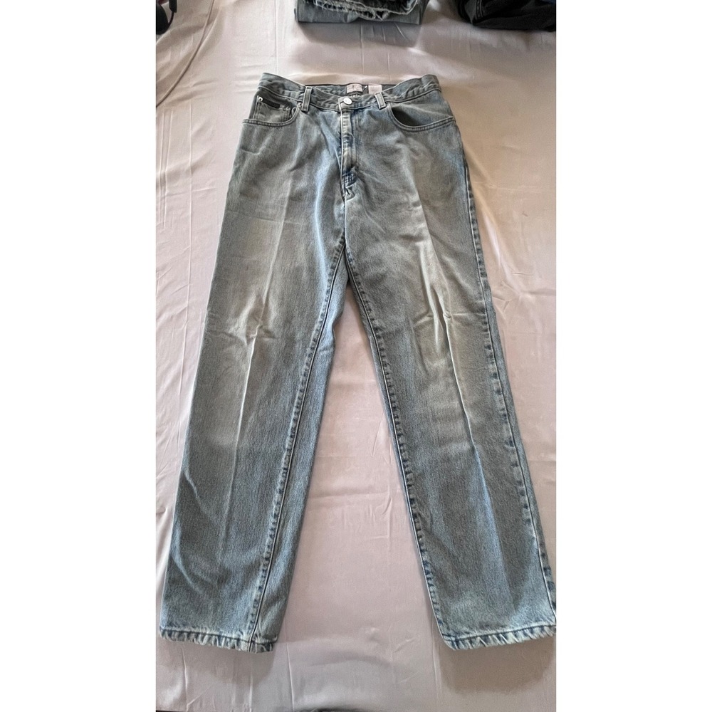 VTG 90s Calvin Klein Blasted Denim streetwear 32x32 Light Wash